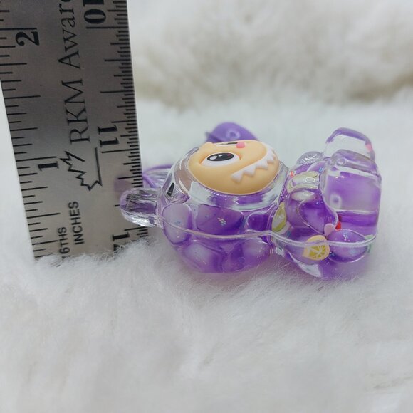 2/$19 Labubu Flowing Sand Exquisite purple keychain with bell - Picture 9 of 9